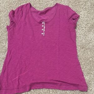 Women's Purple Button-Front Top